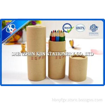 Eco friendly Kraft Paper Tube Colored Pencils Set With LOGO